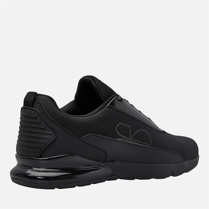 Crosshatch Mens Smitlay II Trainers Black Mono