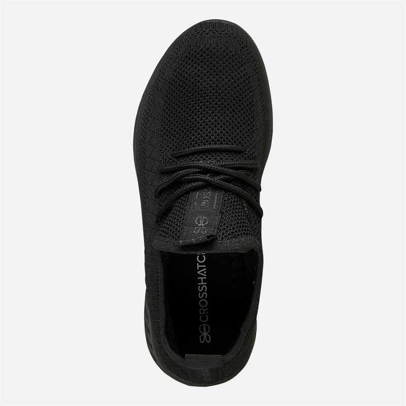 Crosshatch Junior Boys Antioch Trainers Black Mono