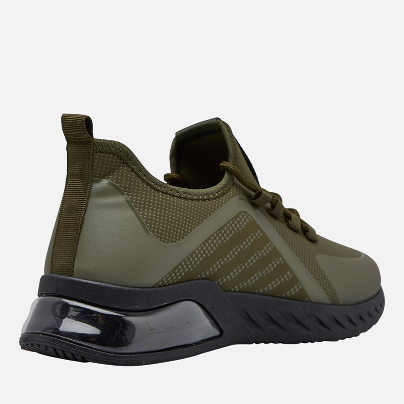 Crosshatch Mens Clarington Trainers Khaki/Black