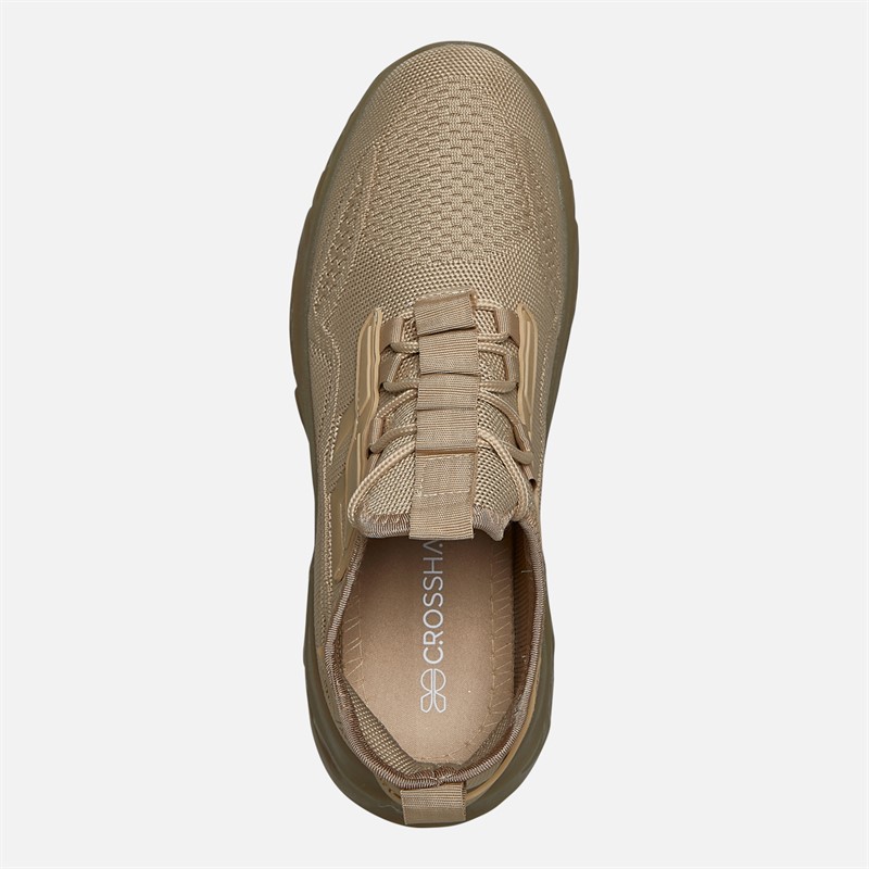 Crosshatch Mens Nantycaws Trainers Stone