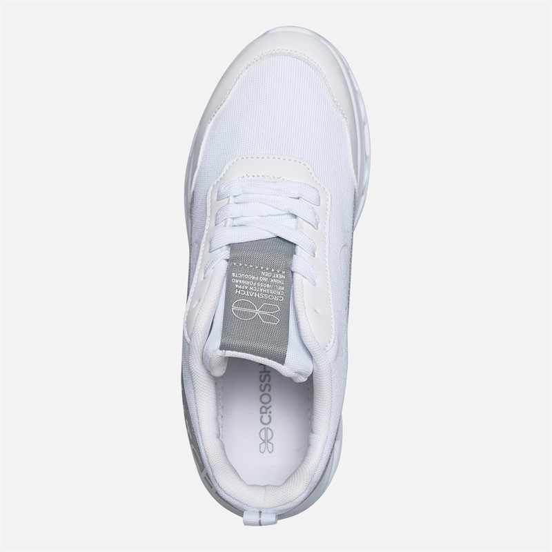 Crosshatch Junior Boys Jesmond Trainers White
