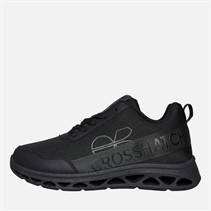 Crosshatch Junior Boys Jesmond Trainers Black Mono