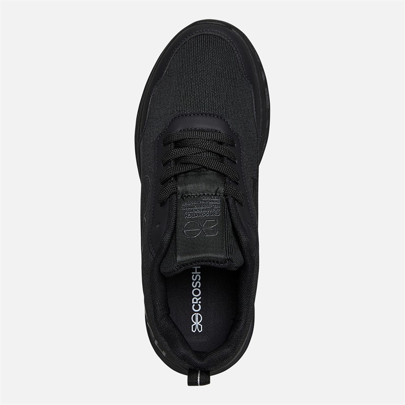 Crosshatch Junior Boys Jesmond Trainers Black Mono