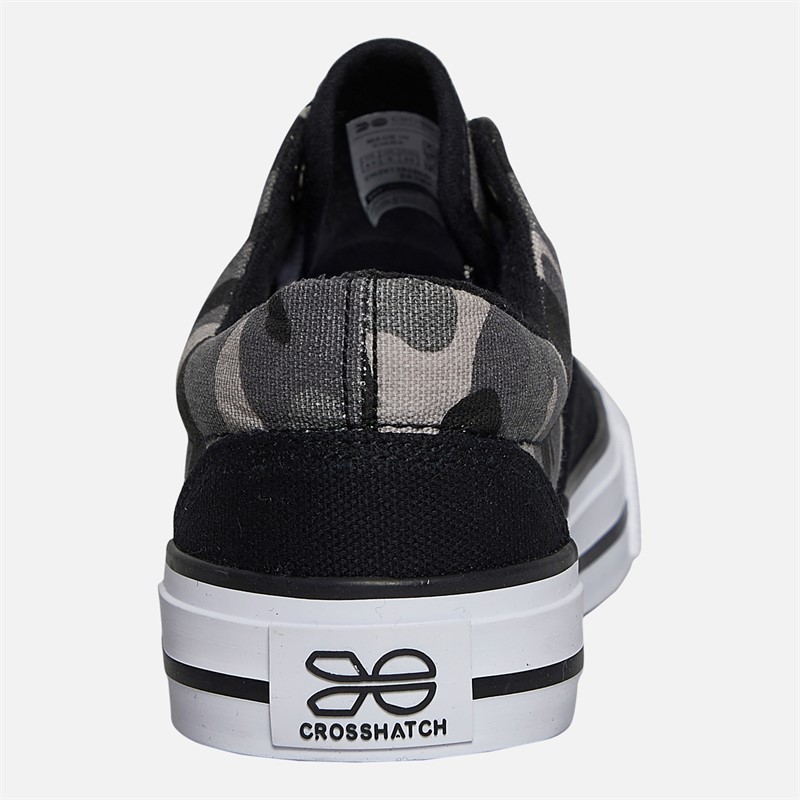 Crosshatch Junior Junge Skywalk Canvas Pumps Black Camo