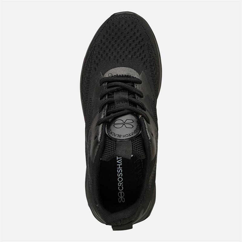 Crosshatch Junior Boys Chiltern Trainers Black Mono