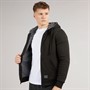 Crosshatch Mens Karter Sherpa Lined Hoodie Black