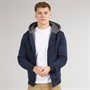 Crosshatch Mens Karter Sherpa Lined Hoodie Navy