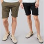 Crosshatch Shorts Chino Sinwood homme, Pacquet Double Khaki/Noir