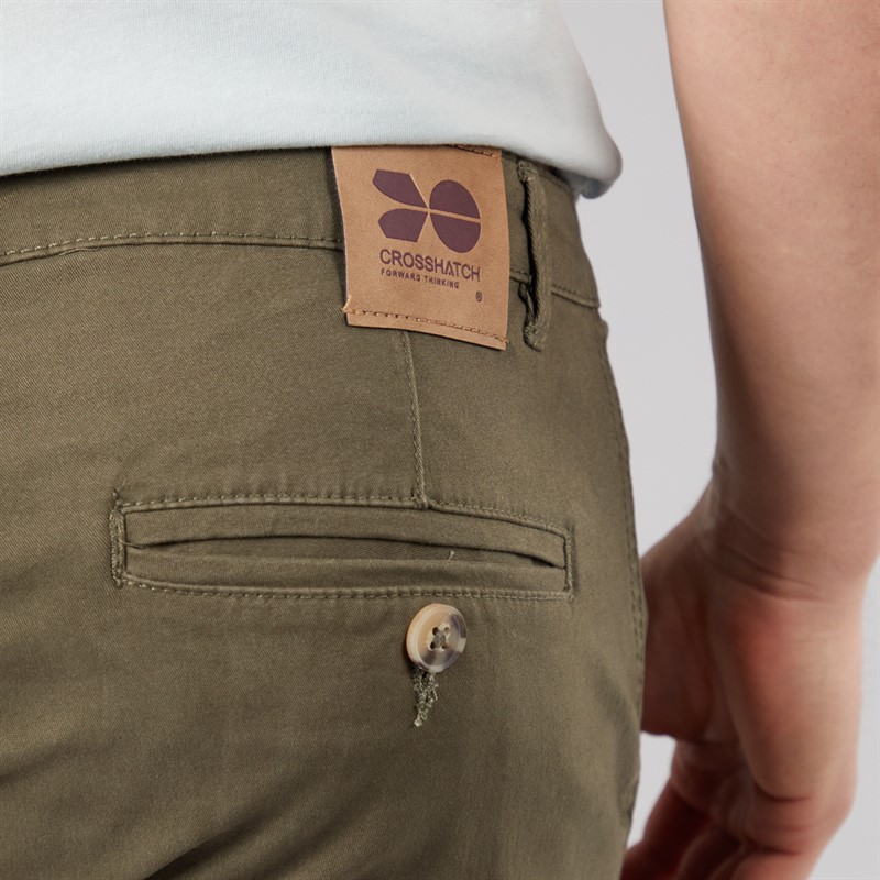 Crosshatch Shorts Chino Sinwood homme, Pacquet Double Khaki/Noir