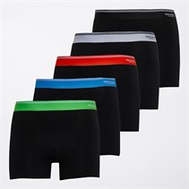 Crosshatch Herre Prismara Fem Pak Boksershorts Sort