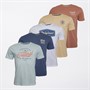 Crosshatch Pięć koszulek dla niego kolor Assorted