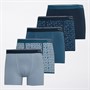 Crosshatch Herren Dringal Fünferpack Boxershorts Blau