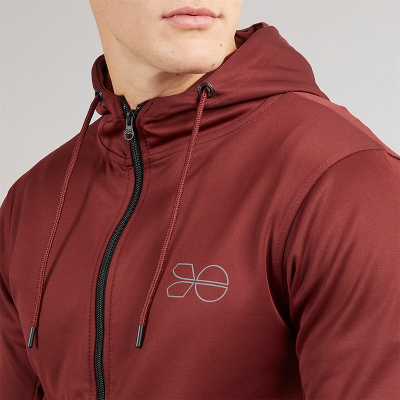 Crosshatch Mens Beswick Tracksuit Burgundy