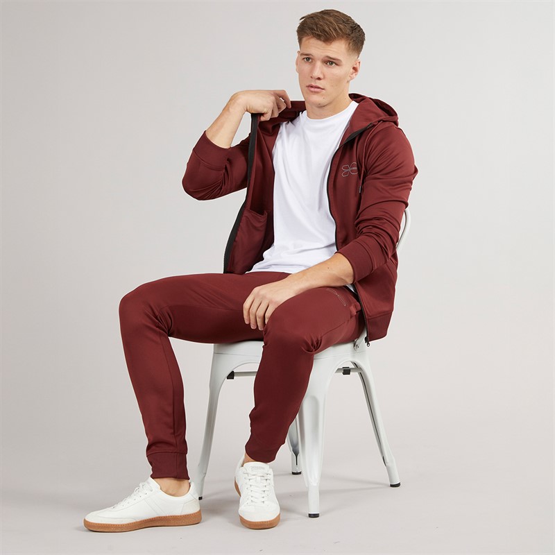 Crosshatch Mens Beswick Tracksuit Burgundy