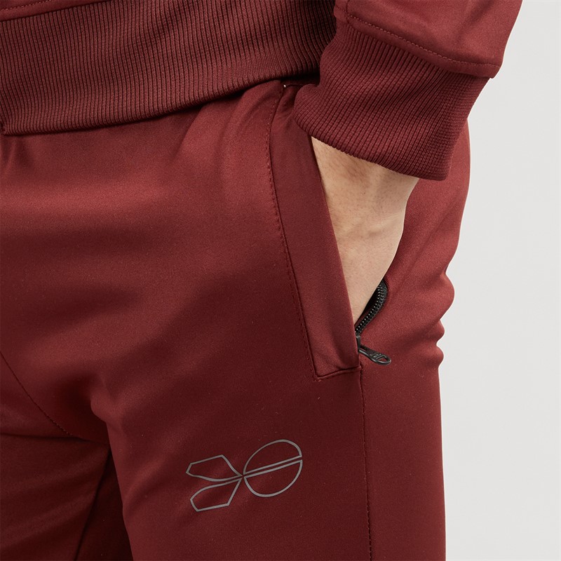 Crosshatch Mens Beswick Tracksuit Burgundy