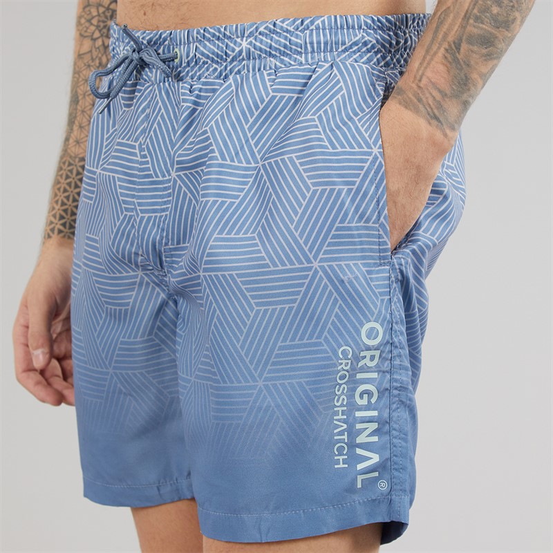 Crosshatch Mens Layotta Swim Shorts Light Stone