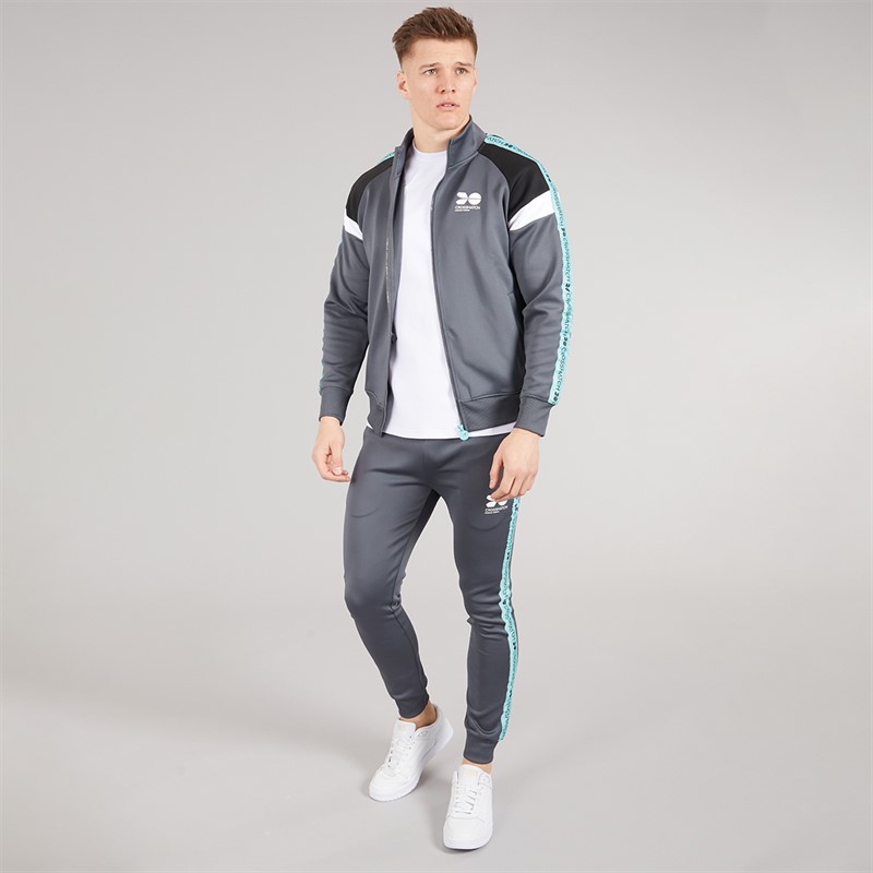 Crosshatch Mens Casatrack Tracksuit Dark Shadow