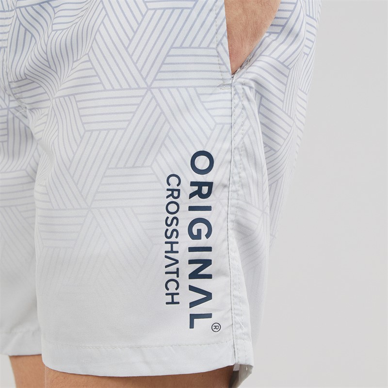 Crosshatch Mens Layotta Swim Shorts Denim Blue