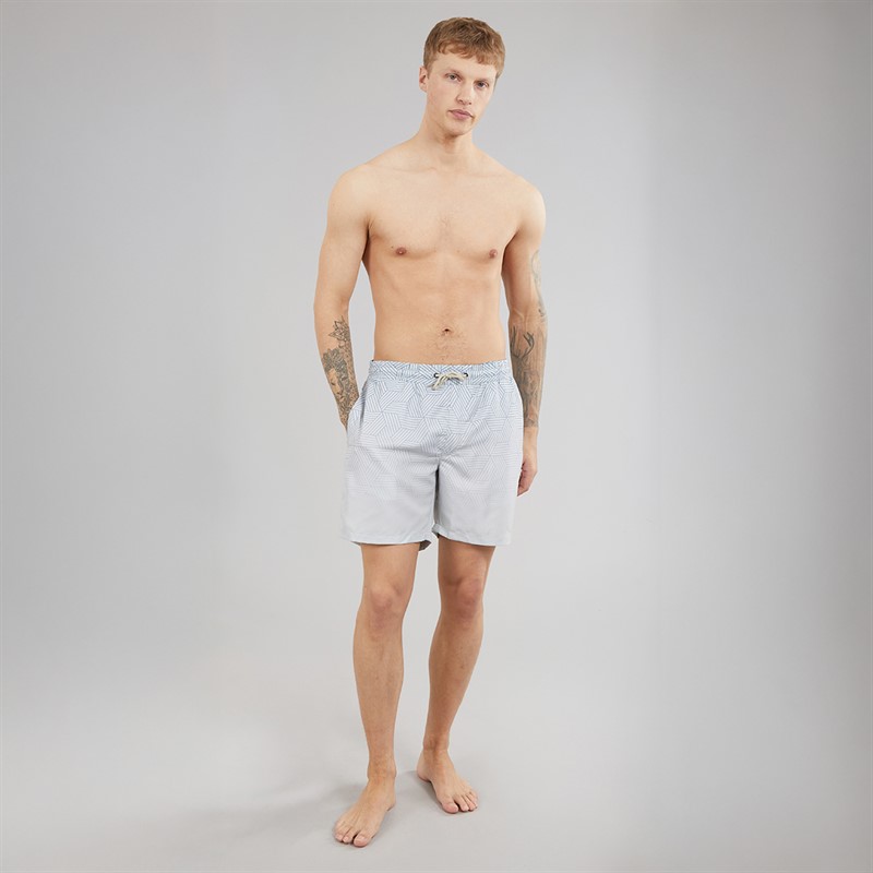 Crosshatch Mens Layotta Swim Shorts Denim Blue