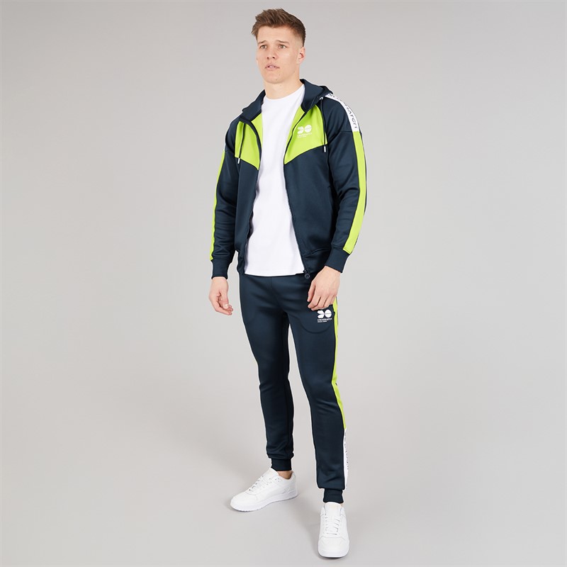 Crosshatch Mens Glotrack Tracksuit Lime Punch
