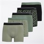 Crosshatch Mens Dringal Five Pack Boxers Green/Blue