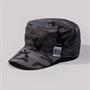Crosshatch Mens Camo Military Style Cap Black Grey Camo