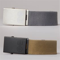 Crosshatch Mens Two Pack Fold Over Canvas Belts Dark Grey/Olive