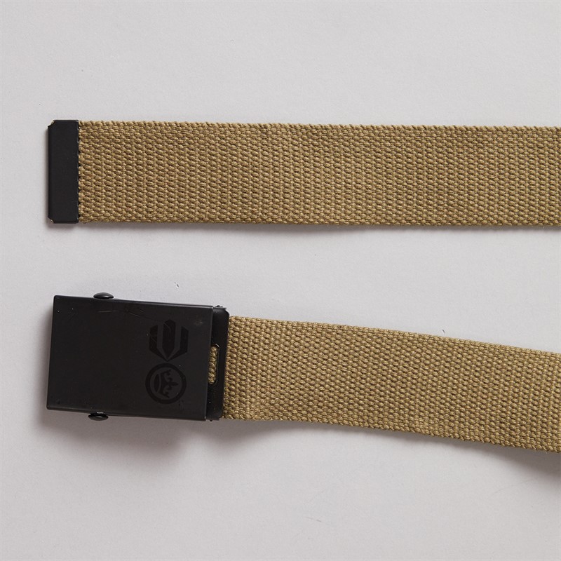 Crosshatch Mens Two Pack Fold Over Canvas Belts Dark Grey/Olive