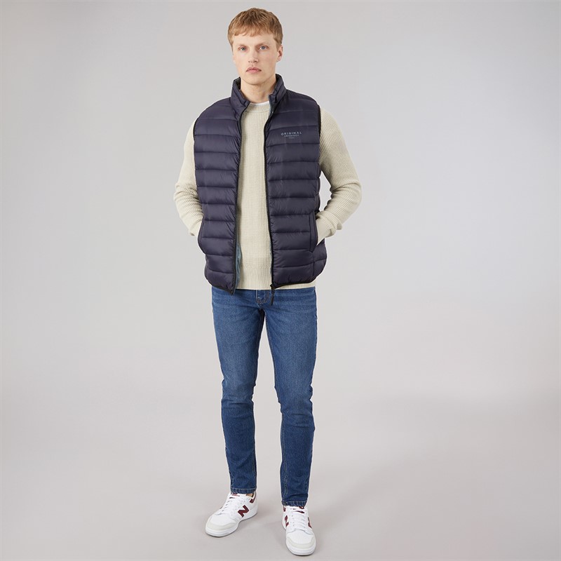 Crosshatch Mens Gattering Gilet Navy