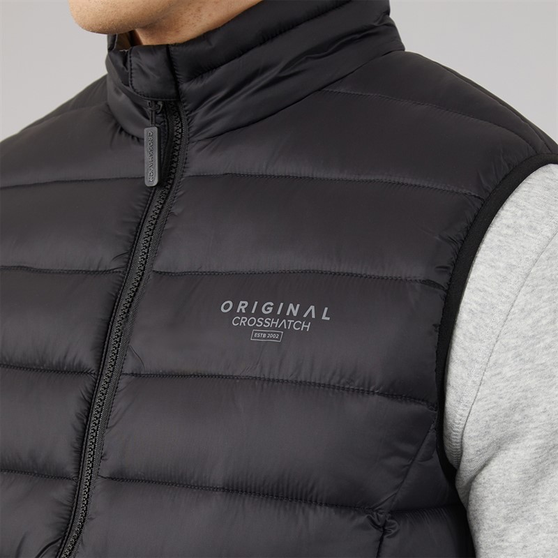 Crosshatch Mens Gattering Gilet Black