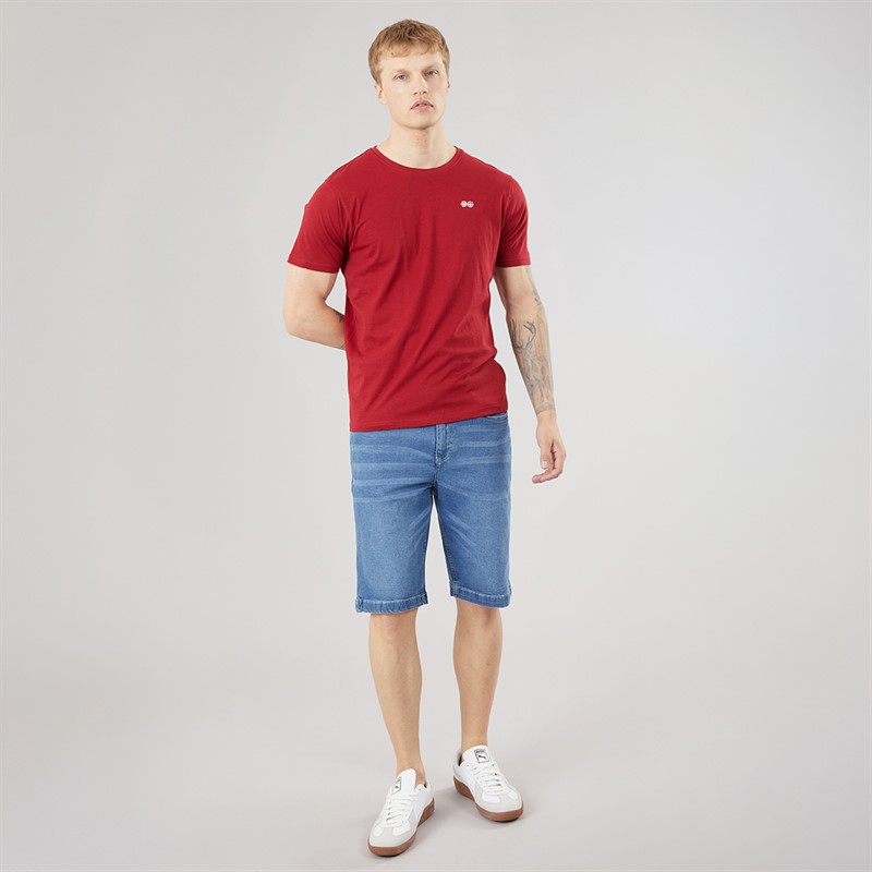 Crosshatch Mens Kamaline Denim Shorts Mid Wash