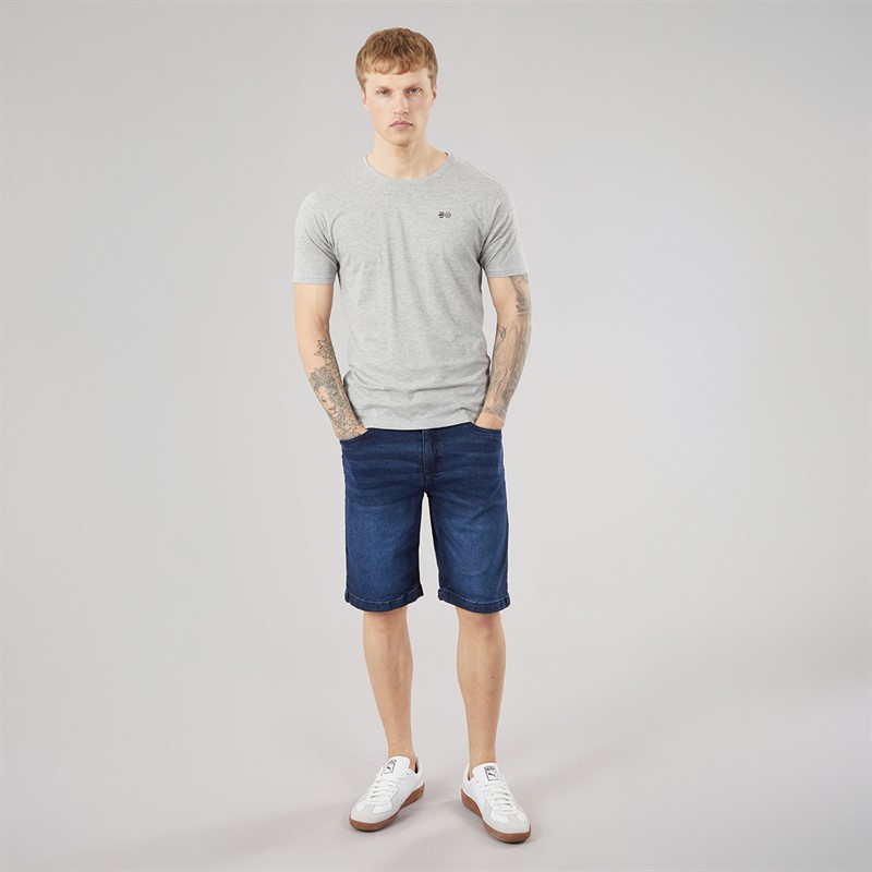 Crosshatch Mens Kamaline Denim Shorts Dark Wash