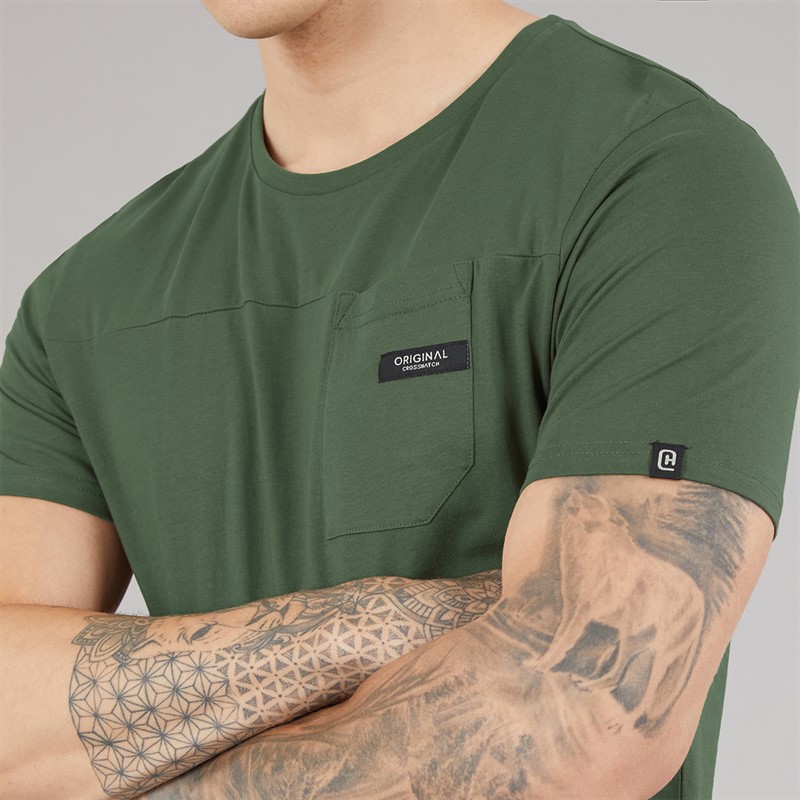 Crosshatch Mens Utilate T-Shirt Olive