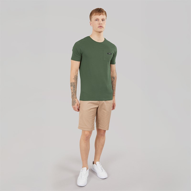 Crosshatch Mens Utilate T-Shirt Olive