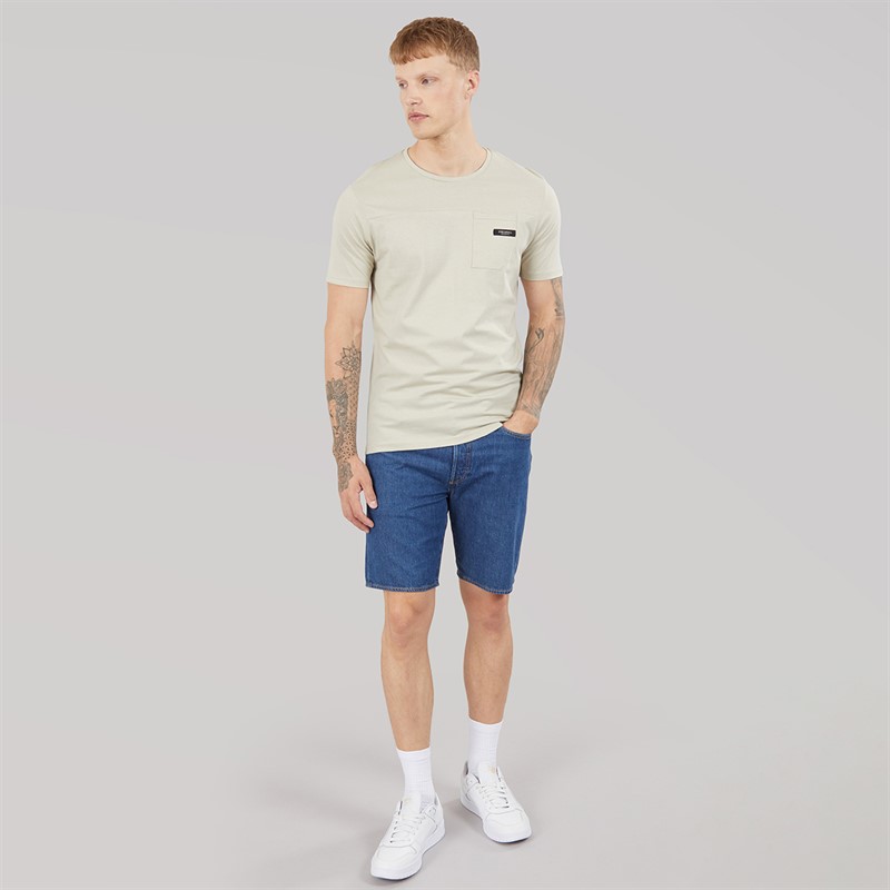 Crosshatch Mens Utilate T-Shirt Stone