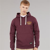 Crosshatch Mens Motocross Hoodie Wine