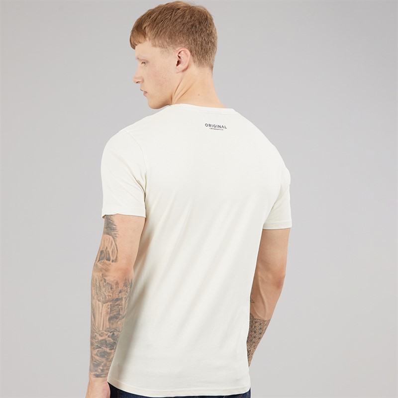 Crosshatch Mens Motocross T-Shirt Off White