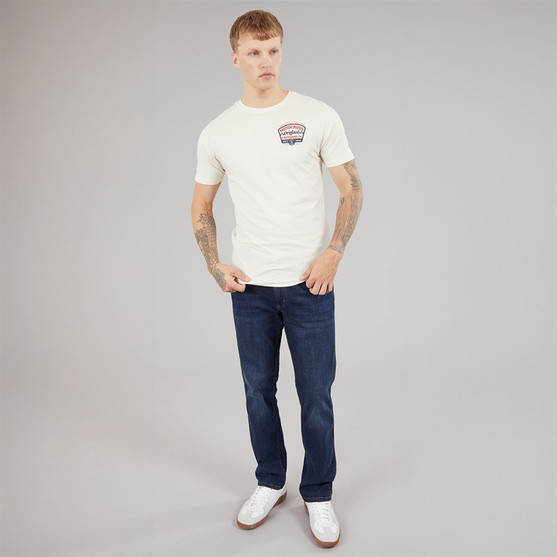 Crosshatch Mens Motocross T-Shirt Off White
