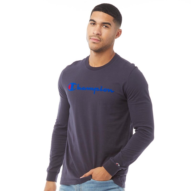 men's champion script t shirt