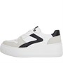 Dune Womens London Essential Leather Flatform Trainers White