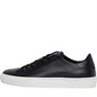 Dune Mens London Throne Lace-Up Leather Trainers Black