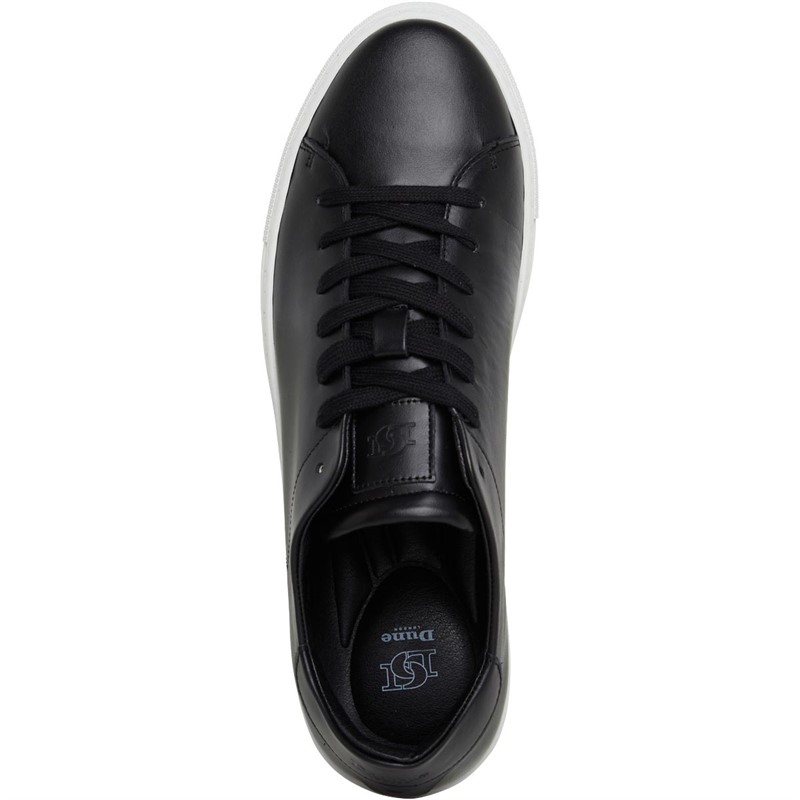 Buy Dune Mens London Throne Lace-Up Leather Trainers Black