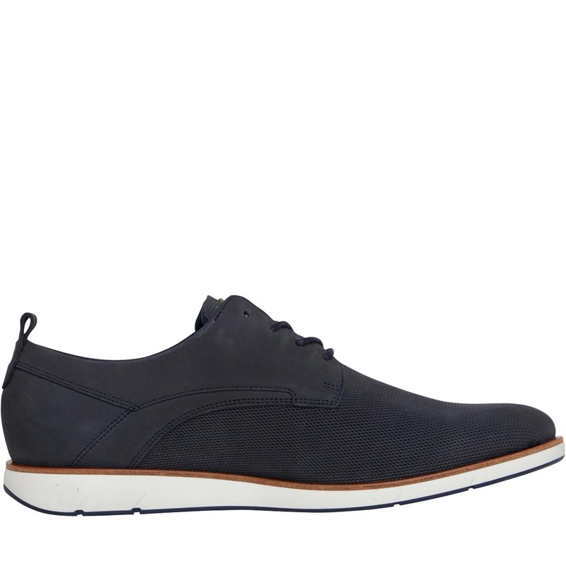 Dune Mens London Barnabey Casual Gibson Shoes Blue