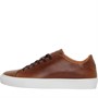 Dune Mens London Thorn Leather Cupsole Trainers Tan