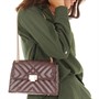 Dune Womens Small Quilted Shoulder Bag Chocolate