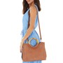 Dune Womens Large Bamboo Handle Shopper Bag Tan