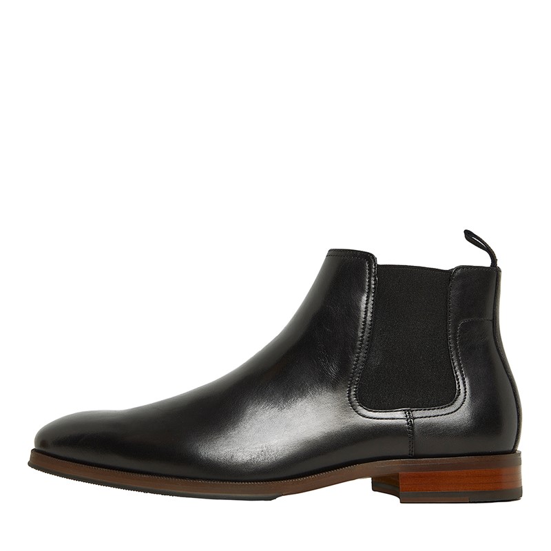 Dune Mens Melvinn Chelsea Boots Black