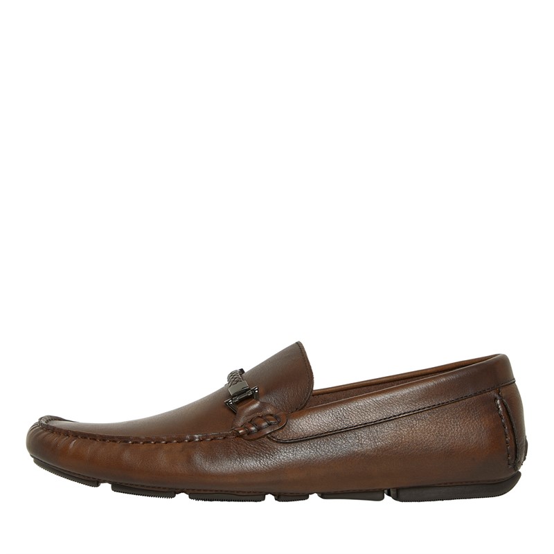 Dune Mens Beacons Loafers Dark Brown