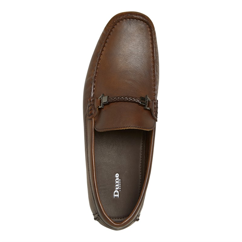 Dune Mens Beacons Loafers Dark Brown