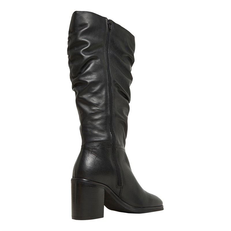 Dune Womens Truce 2 Knee High Boots Black/Leather